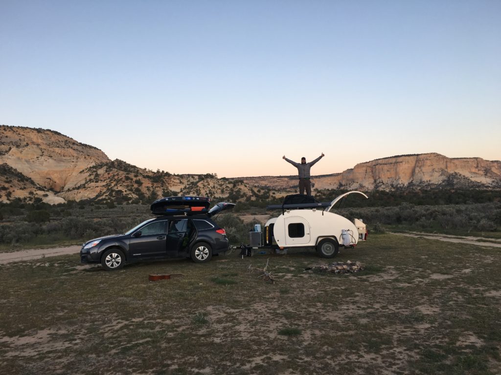 Subaru Outback and Treeline Teardrop Camper, Escalante, Utah