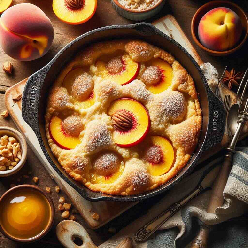 Easy Dutch Oven Peach Cobblers