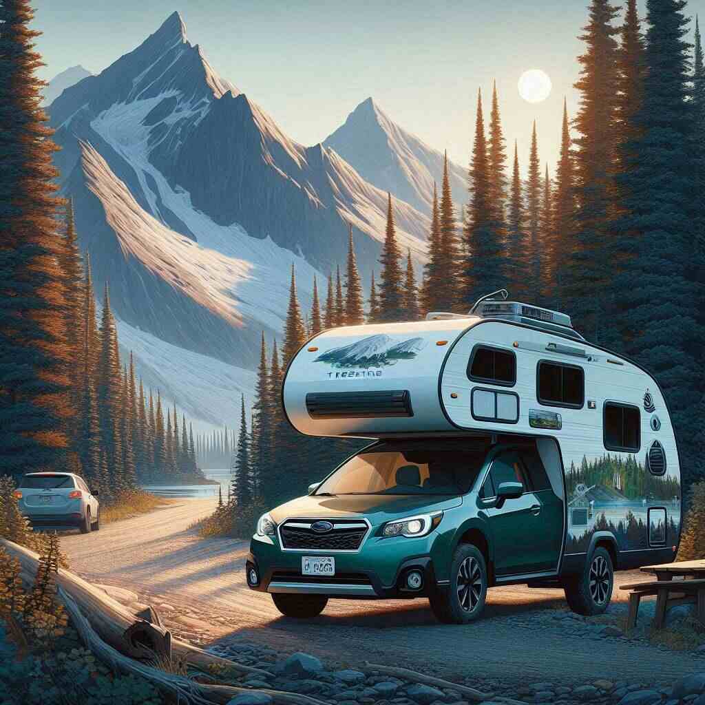 The Camper! Subaru Outback and Treeline Teardrop Campers
