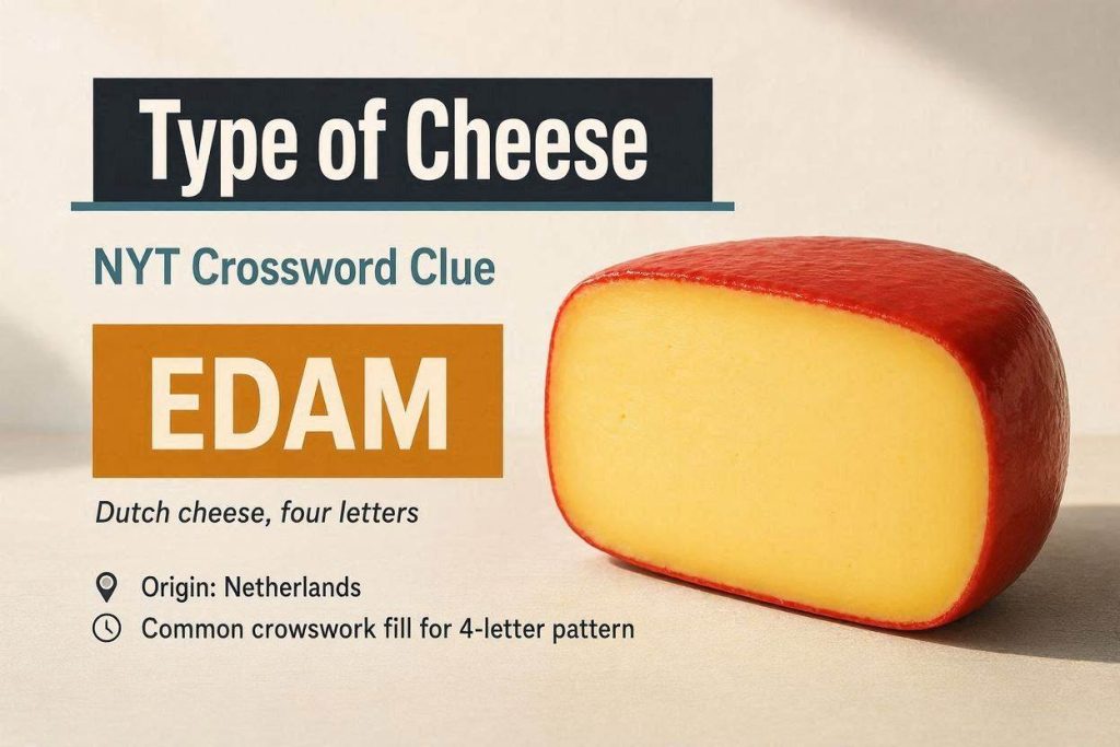 Type of Cheese NYT Crossword Clue Explained
