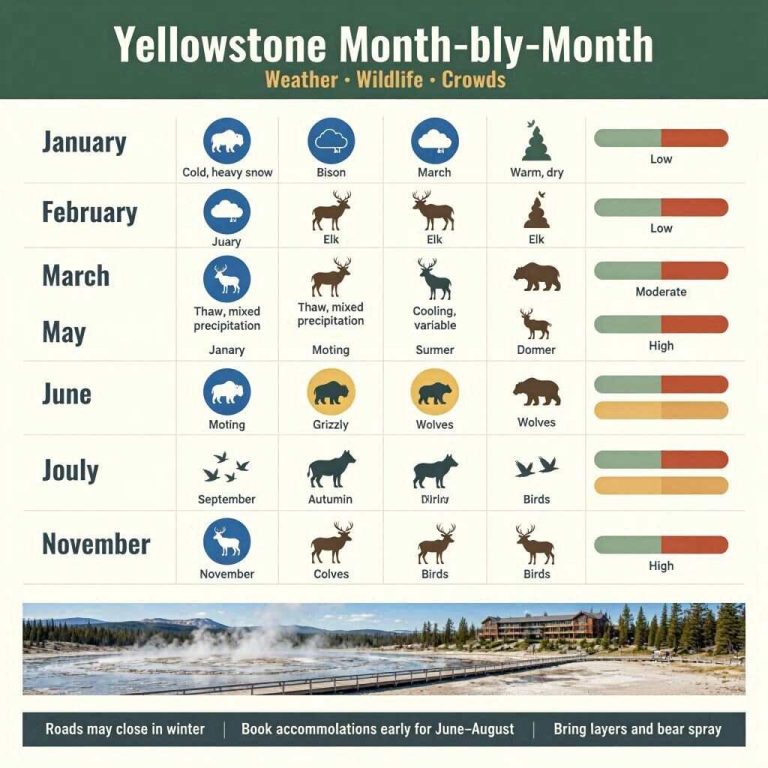 Best Time to Visit Yellowstone National Park Month-by-Month Weather, Wildlife and Crowd Guide