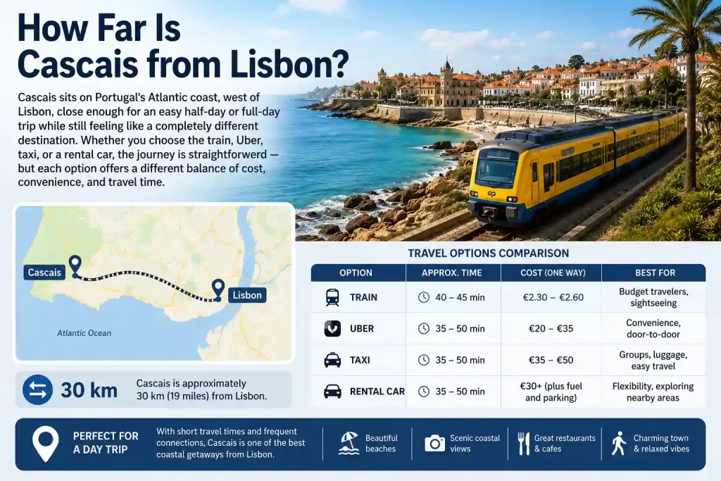 How Far Is Cascais from Lisbon