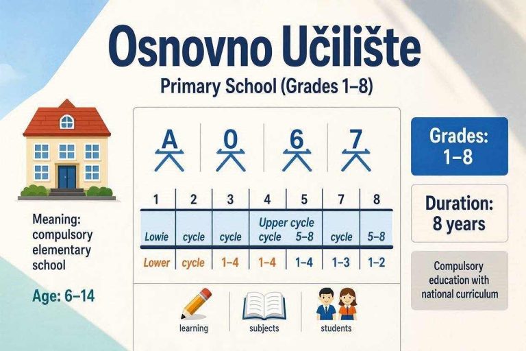 What Is Osnovno Učilište Meaning, Age, Grades, and School System Explained