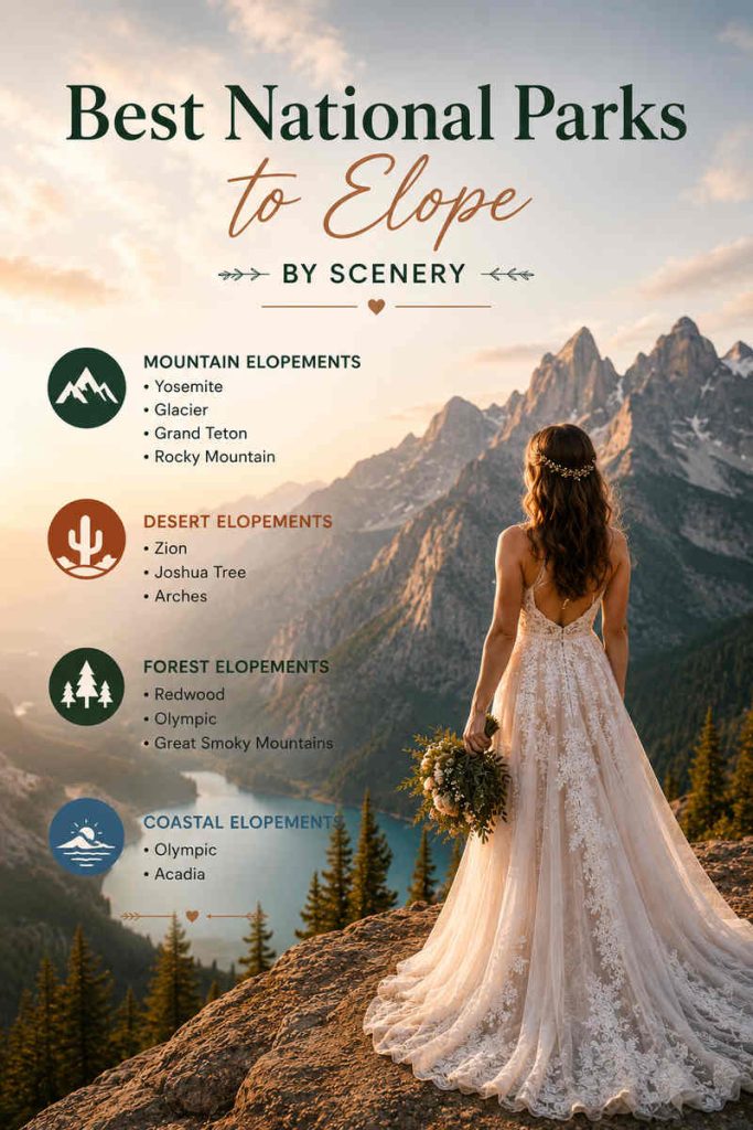 Best National Parks to Elope at a Glance