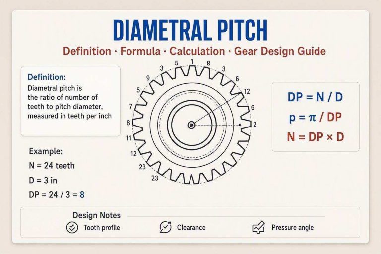 Diametral Pitch Definition, Formula, Calculation, and Gear Design Guide